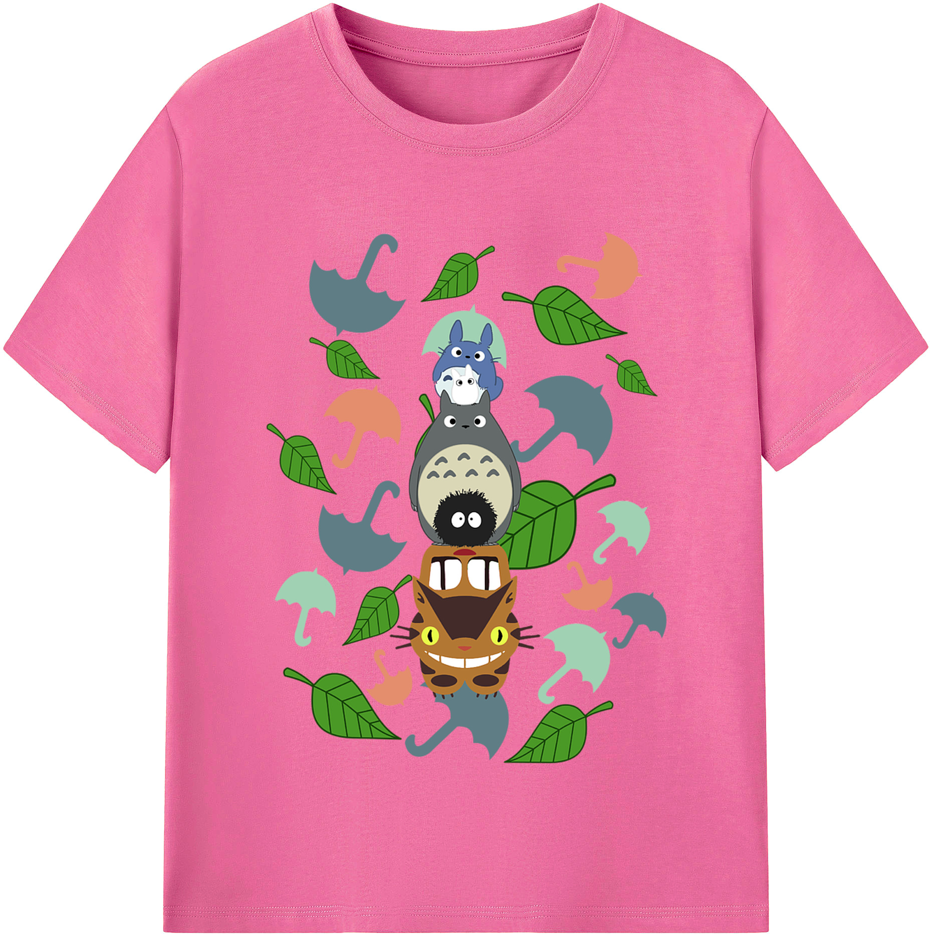 （画像用） となりのトトロ 草壁メイ 草壁サツキ My Neighbor Totoro Satsuki Kusakabe Mei Kusakabe レディースカジュアルプリントTシャツ（綿100％）